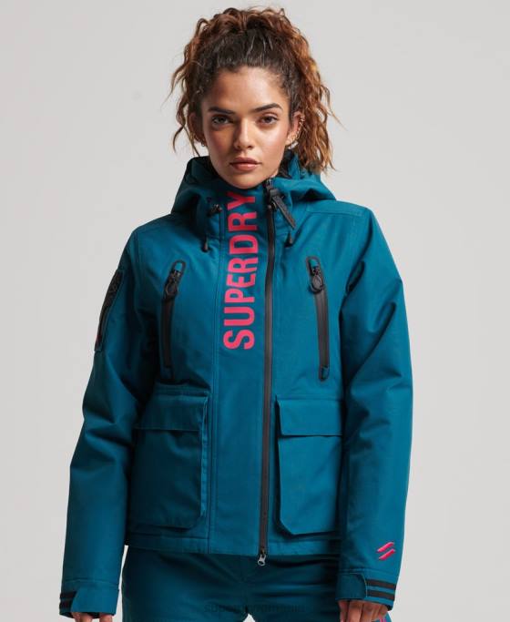 Superdry jachetă de salvare supremă îmbrăcăminte turcoaz femei JX0Z6549
