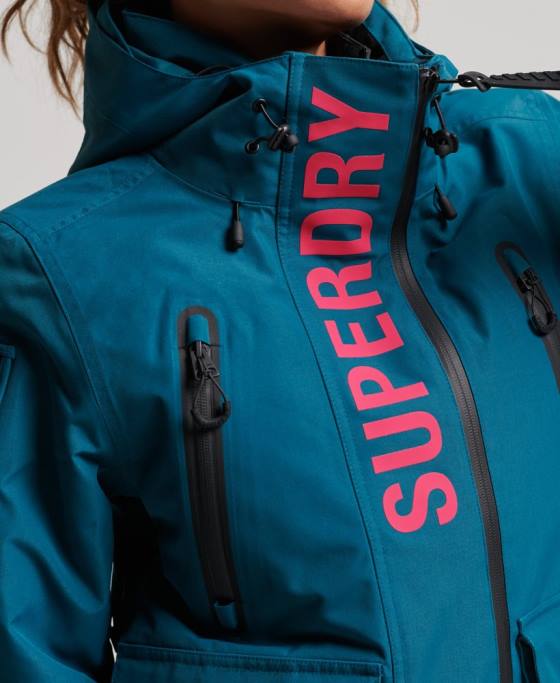 Superdry jachetă de salvare supremă îmbrăcăminte turcoaz femei JX0Z6549