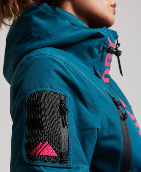 Superdry jachetă de salvare supremă îmbrăcăminte turcoaz femei JX0Z6549