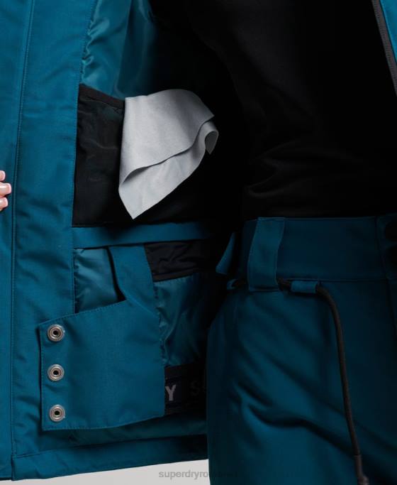 Superdry jachetă de salvare supremă îmbrăcăminte turcoaz femei JX0Z6549