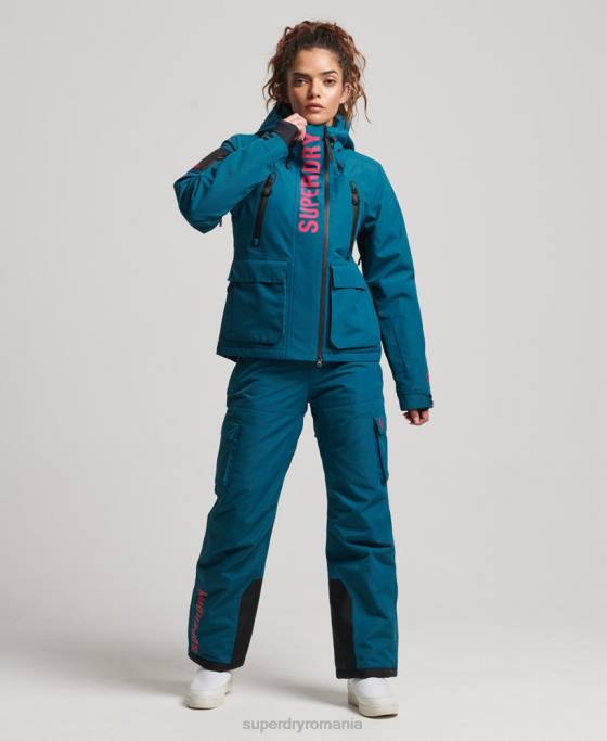 Superdry jachetă de salvare supremă îmbrăcăminte turcoaz femei JX0Z6549