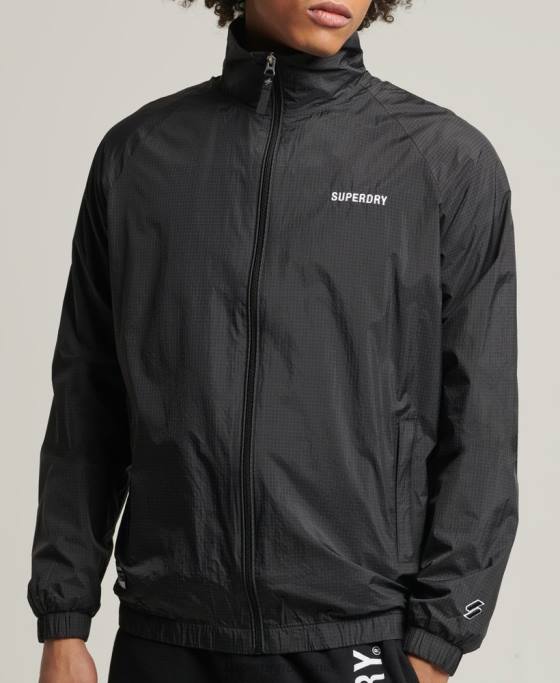 Superdry jachetă de sport code essential îmbrăcăminte negru bărbați JX0Z4638