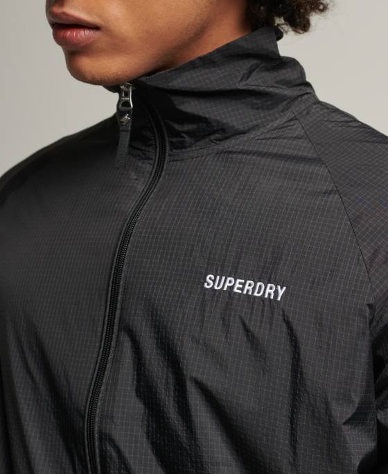 Superdry jachetă de sport code essential îmbrăcăminte negru bărbați JX0Z4638