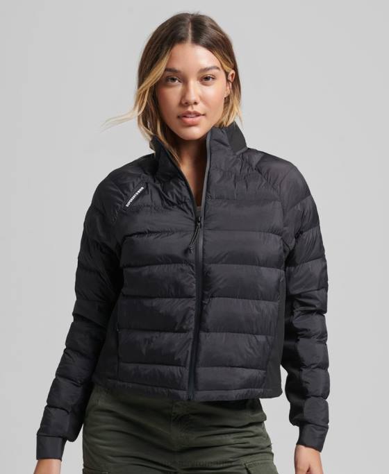 Superdry jachetă de sport tech hibrid îmbrăcăminte negru femei JX0Z5650