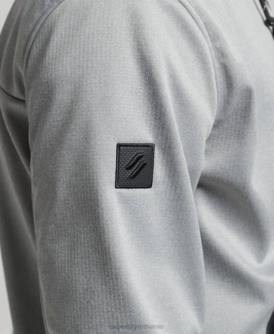 Superdry jachetă de sport tech soft shell îmbrăcăminte gri bărbați JX0Z1141