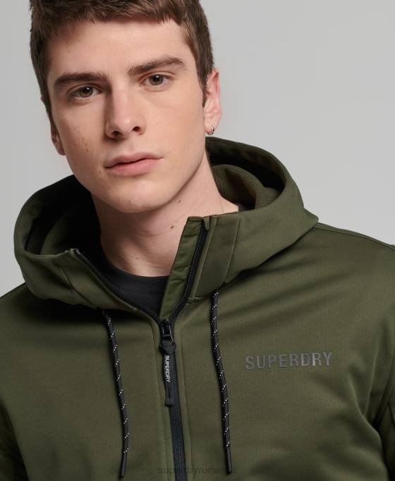 Superdry jachetă de sport tech soft shell îmbrăcăminte kaki bărbați JX0Z1132