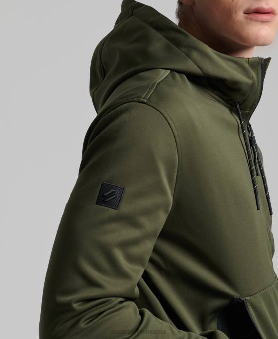 Superdry jachetă de sport tech soft shell îmbrăcăminte kaki bărbați JX0Z1132
