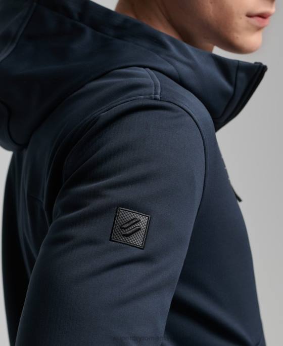 Superdry jachetă de sport tech soft shell îmbrăcăminte marina bărbați JX0Z4705