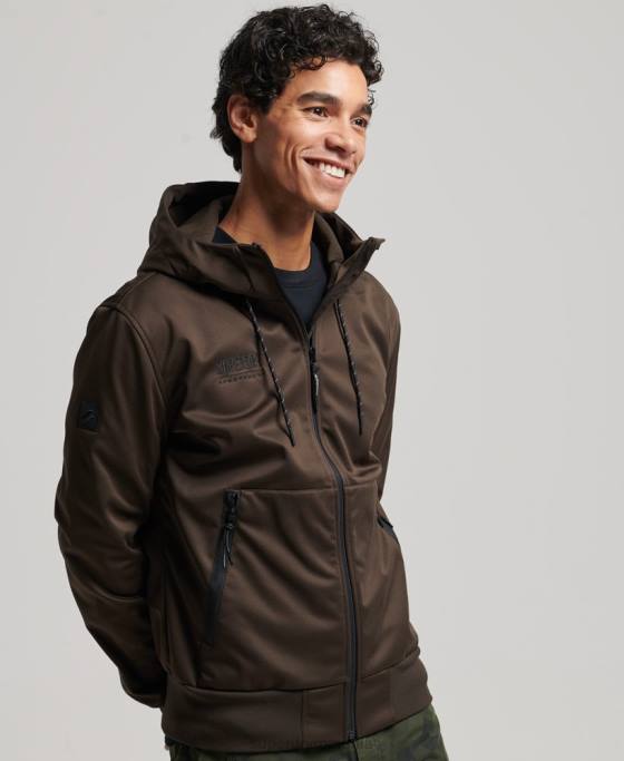 Superdry jachetă de sport tech soft shell îmbrăcăminte maro bărbați JX0Z4600