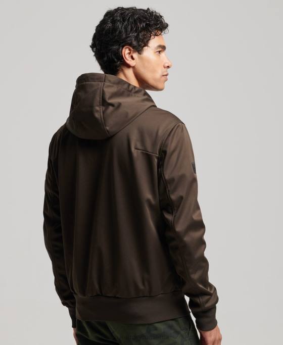 Superdry jachetă de sport tech soft shell îmbrăcăminte maro bărbați JX0Z4600
