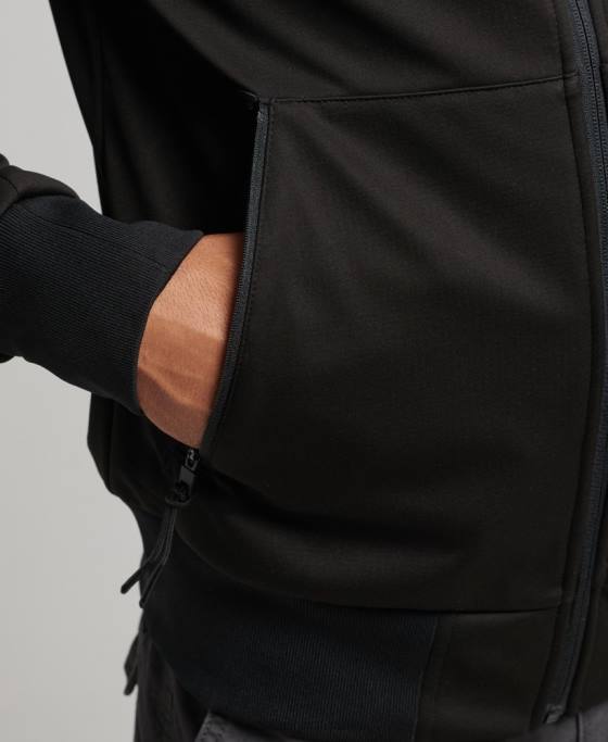 Superdry jachetă de sport tech soft shell îmbrăcăminte negru bărbați JX0Z1112