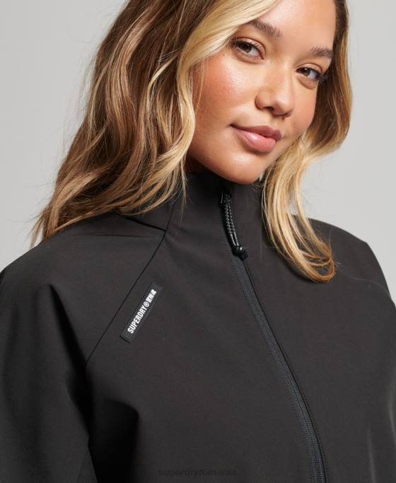 Superdry jachetă de sport tech softshell îmbrăcăminte negru femei JX0Z5426