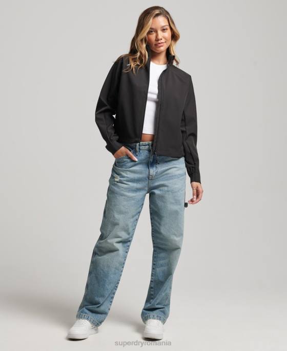 Superdry jachetă de sport tech softshell îmbrăcăminte negru femei JX0Z5426