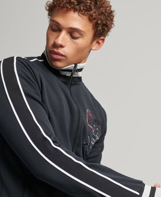 Superdry jachetă de sport tricot suika îmbrăcăminte gri inchis bărbați JX0Z780