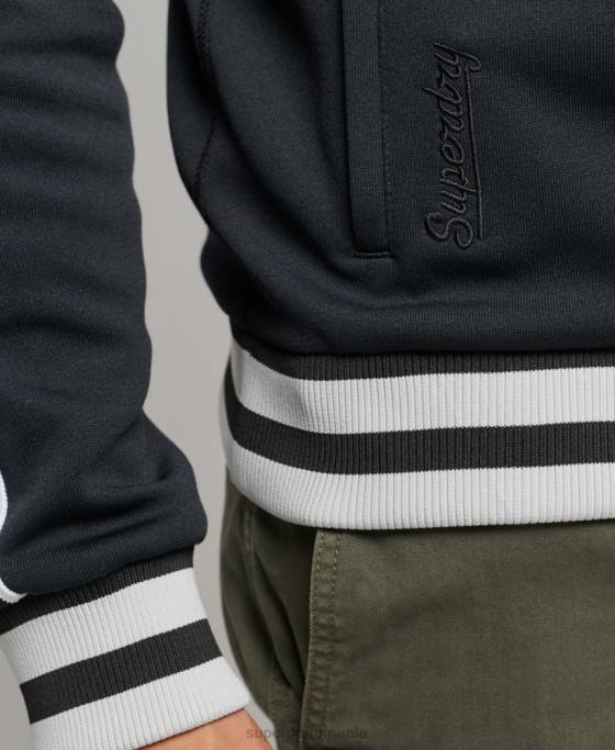 Superdry jachetă de sport tricot suika îmbrăcăminte gri inchis bărbați JX0Z780