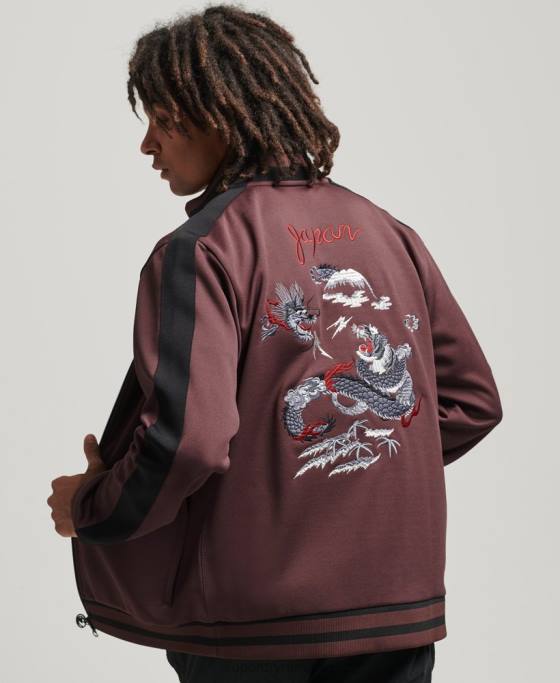 Superdry jachetă de sport tricot suika îmbrăcăminte roșu bărbați JX0Z690