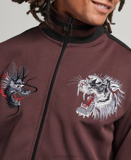 Superdry jachetă de sport tricot suika îmbrăcăminte roșu bărbați JX0Z690