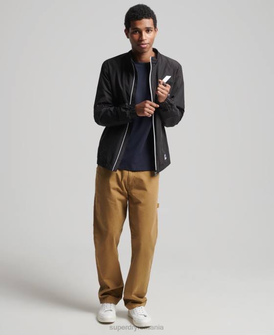 Superdry jachetă de sport îmbrăcăminte negru bărbați JX0Z1172