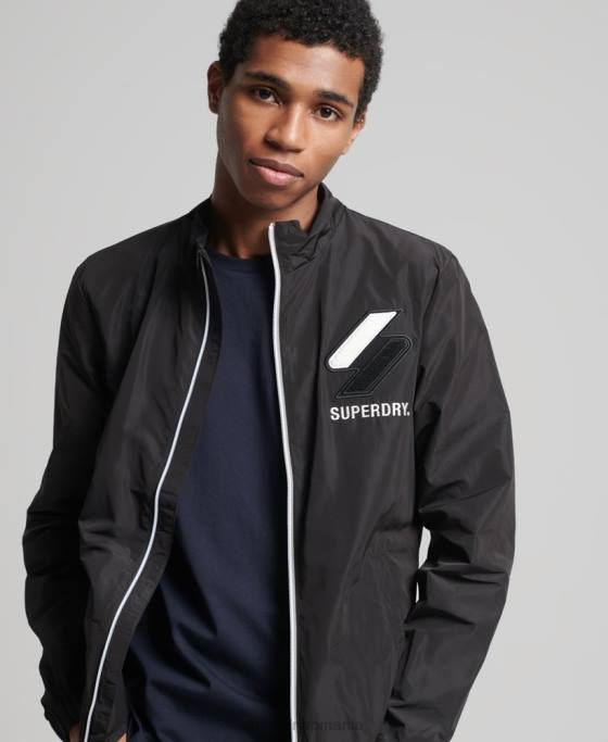 Superdry jachetă de sport îmbrăcăminte negru bărbați JX0Z1172