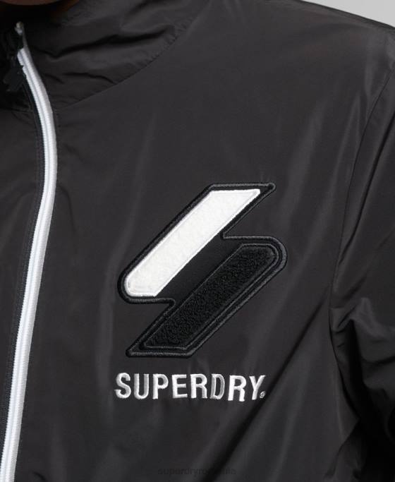 Superdry jachetă de sport îmbrăcăminte negru bărbați JX0Z1172