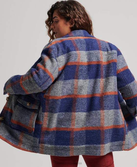 Superdry jachetă de supracămașă de epocă îmbrăcăminte albastru femei JX0Z5442