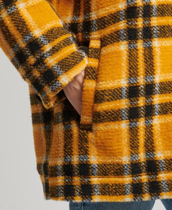 Superdry jachetă de supracămașă îmbrăcăminte galben femei JX0Z5483