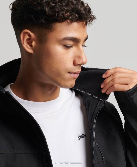 Superdry jachetă de trekker îmbrăcăminte negru bărbați JX0Z910