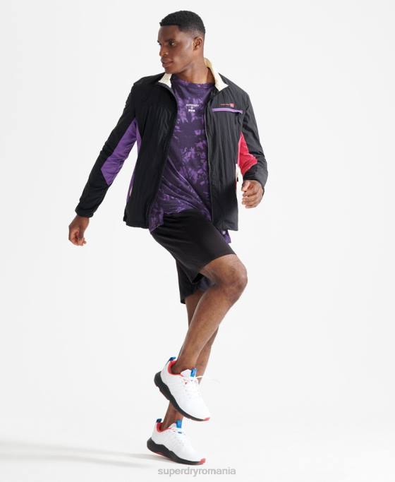 Superdry jachetă de trenă îmbrăcăminte negru bărbați JX0Z4620