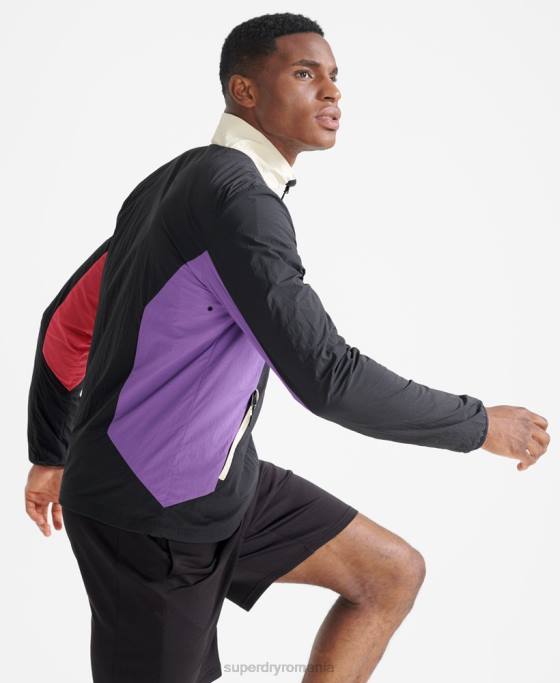 Superdry jachetă de trenă îmbrăcăminte negru bărbați JX0Z4620