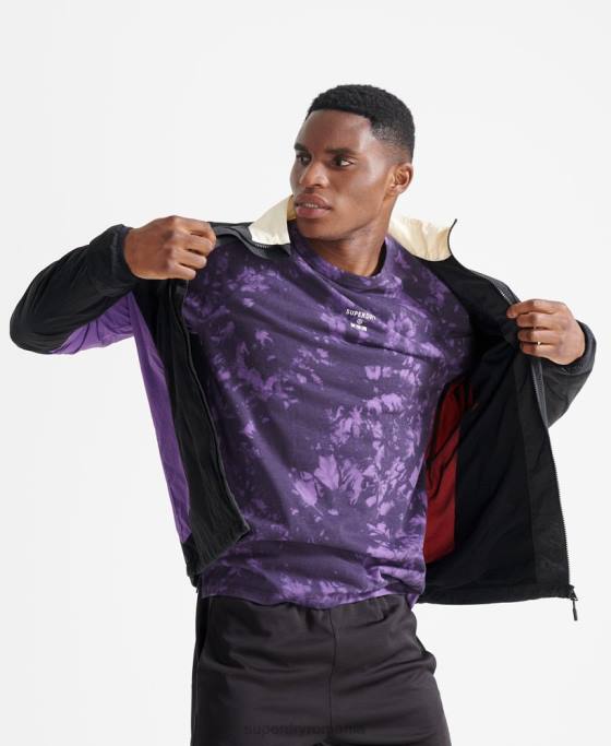 Superdry jachetă de trenă îmbrăcăminte negru bărbați JX0Z4620