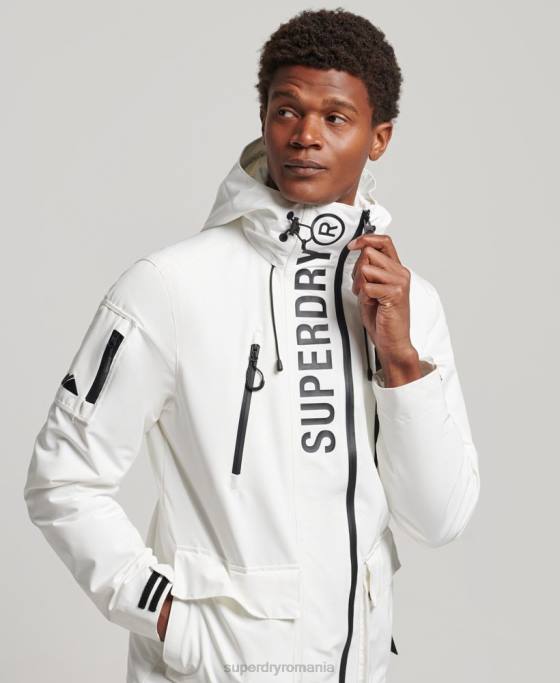 Superdry jachetă de vânt ultimate SD îmbrăcăminte alb bărbați JX0Z4659