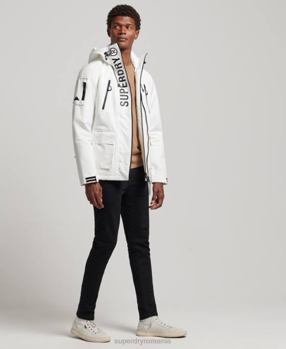 Superdry jachetă de vânt ultimate SD îmbrăcăminte alb bărbați JX0Z4659