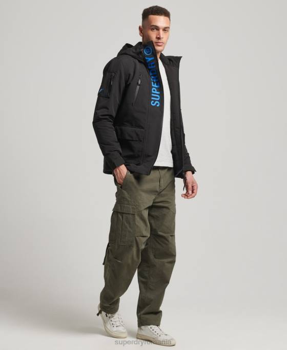 Superdry jachetă de vânt ultimate SD îmbrăcăminte negru bărbați JX0Z922