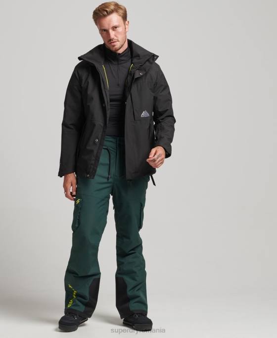 Superdry jachetă de zăpadă ultra îmbrăcăminte negru bărbați JX0Z976