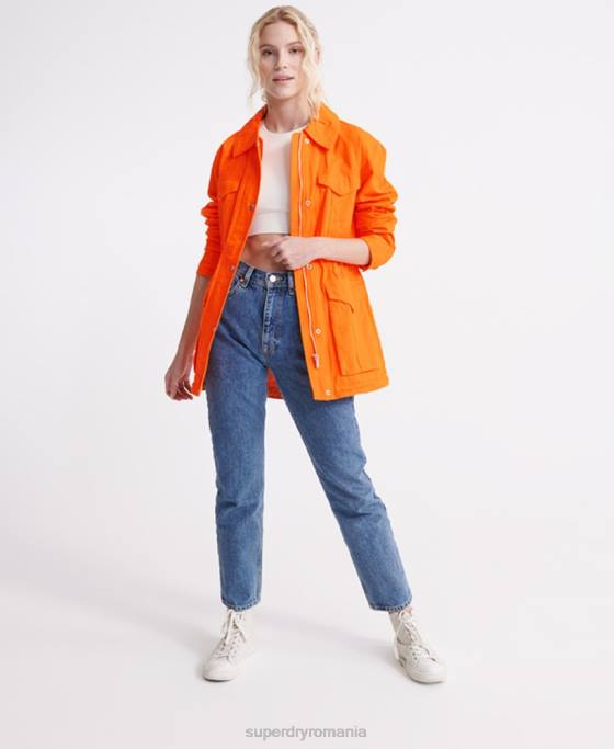 Superdry jachetă de începător în deșert îmbrăcăminte portocale femei JX0Z3856