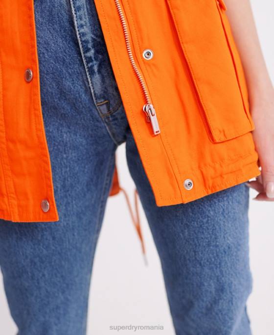 Superdry jachetă de începător în deșert îmbrăcăminte portocale femei JX0Z3856