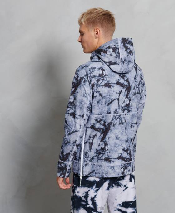 Superdry jachetă deasupra capului în contrast îmbrăcăminte gri inchis bărbați JX0Z1182