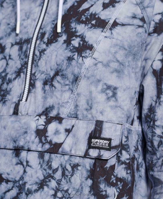 Superdry jachetă deasupra capului în contrast îmbrăcăminte gri inchis bărbați JX0Z1182