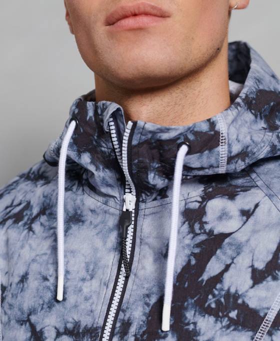 Superdry jachetă deasupra capului în contrast îmbrăcăminte gri inchis bărbați JX0Z1182