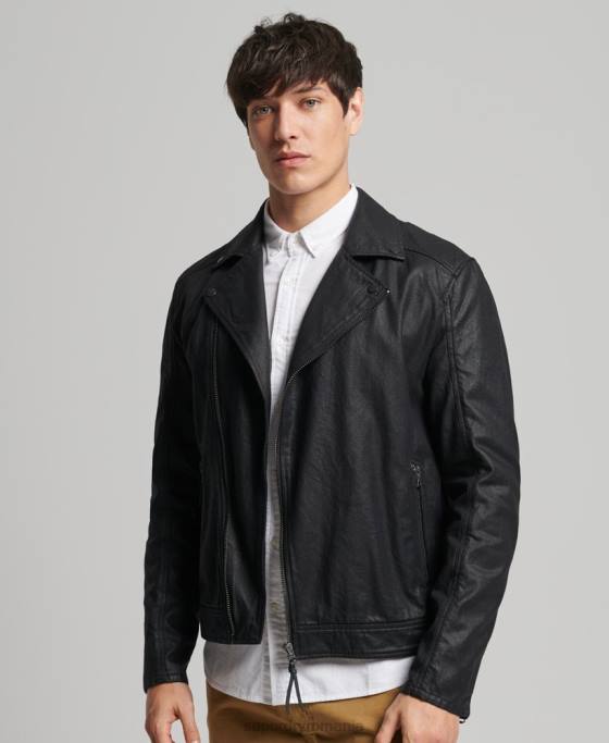 Superdry jachetă din denim îmbrăcată vintage îmbrăcăminte negru bărbați JX0Z4540