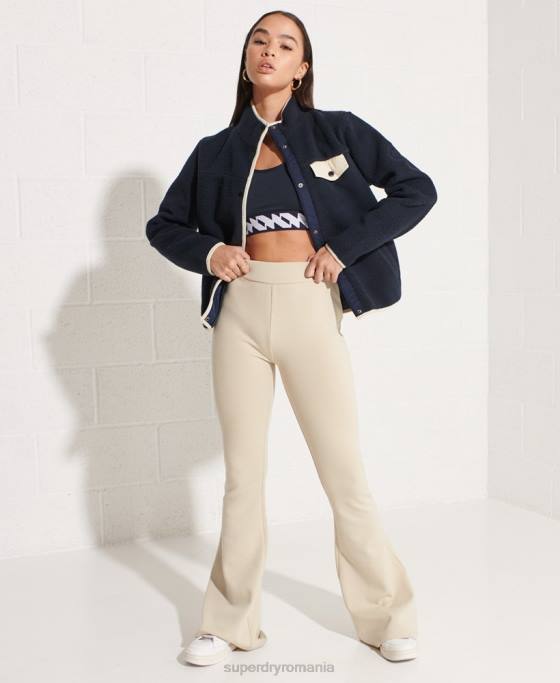 Superdry jachetă din lână de expediție îmbrăcăminte marina femei JX0Z6056