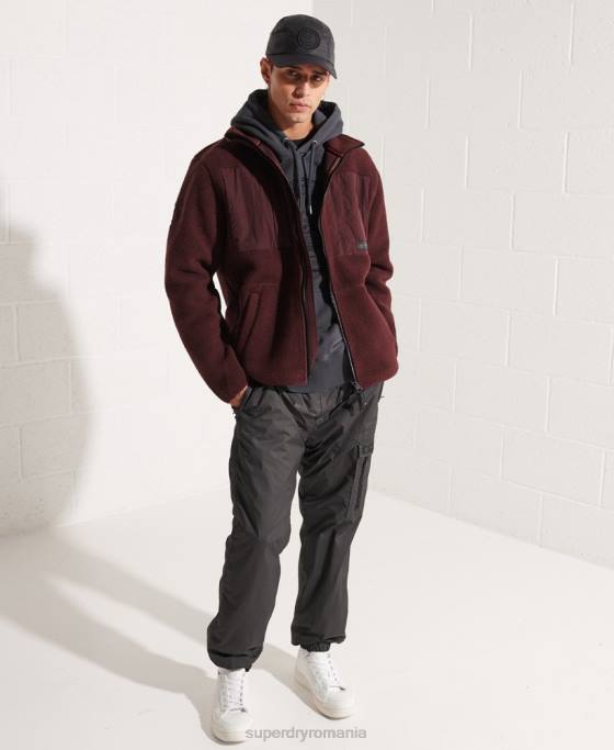 Superdry jachetă din lână de expediție îmbrăcăminte roșu bărbați JX0Z867