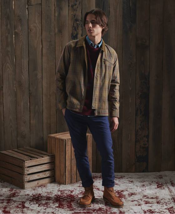 Superdry jachetă dry cruiser ediție limitată îmbrăcăminte maro bărbați JX0Z1181