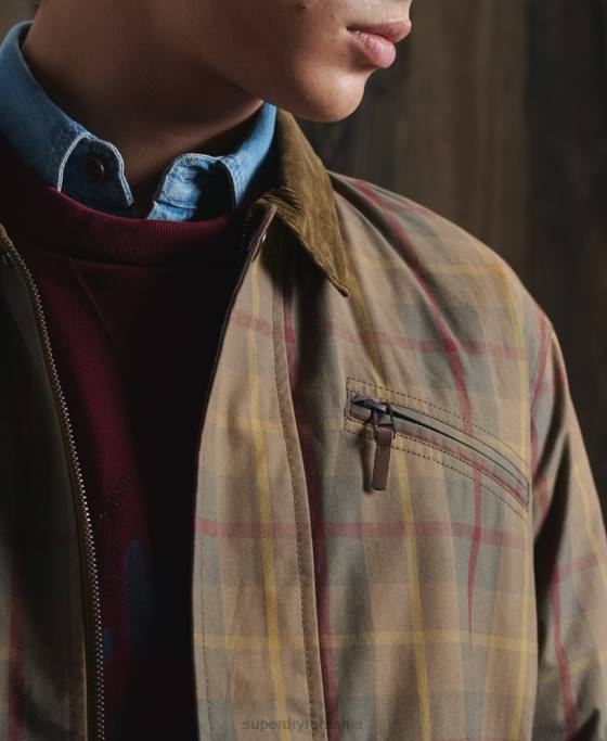 Superdry jachetă dry cruiser ediție limitată îmbrăcăminte maro bărbați JX0Z1181