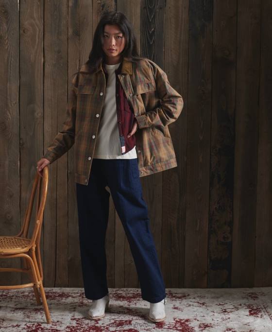 Superdry jachetă dry cruiser ediție limitată îmbrăcăminte maro femei JX0Z5549