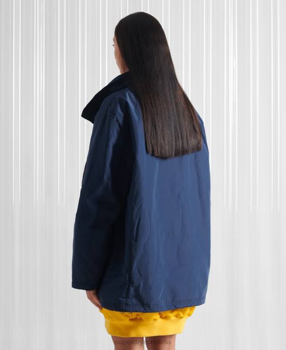 Superdry jachetă dublă sdx new york ediție limitată îmbrăcăminte marina femei JX0Z4763