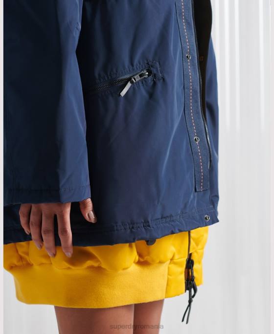 Superdry jachetă dublă sdx new york ediție limitată îmbrăcăminte marina femei JX0Z4763