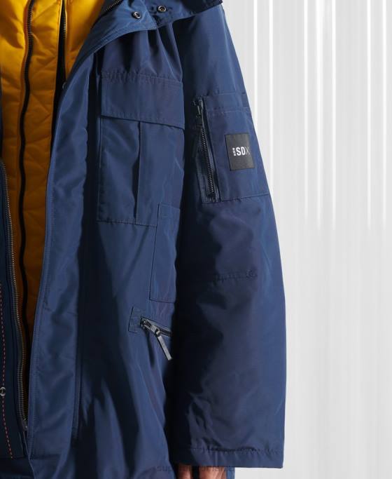 Superdry jachetă dublă sdx new york ediție limitată îmbrăcăminte marina femei JX0Z4763