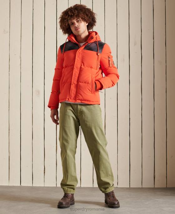 Superdry jachetă everest matlasată îmbrăcăminte portocale bărbați JX0Z4487