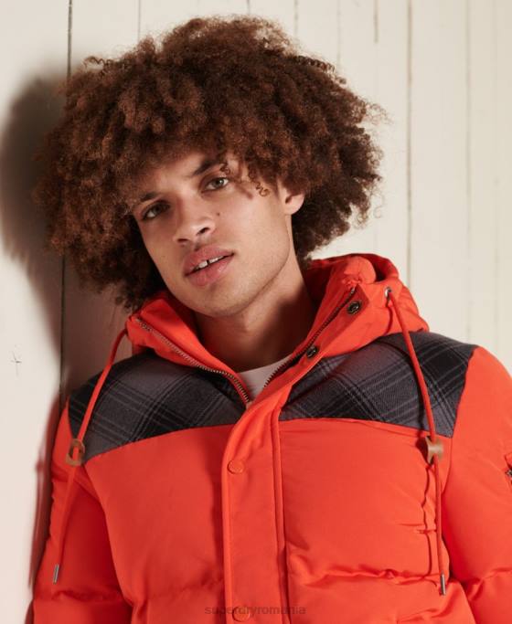 Superdry jachetă everest matlasată îmbrăcăminte portocale bărbați JX0Z4487
